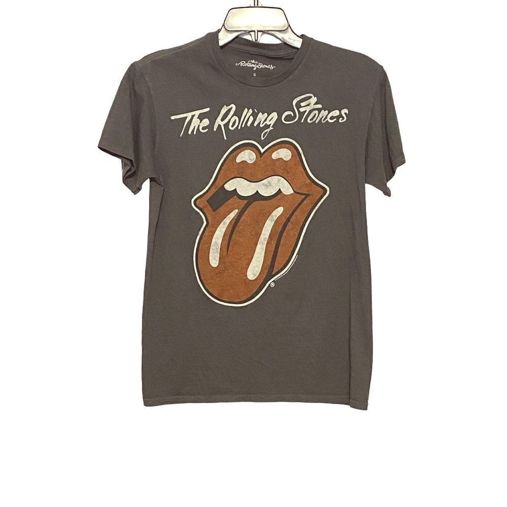 Rolling Stones Dark Gray/Black Short Sleeves Cotton T-Shirt Women's Size Small